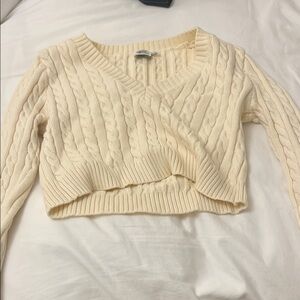 Cream Cable Knit Sweater
